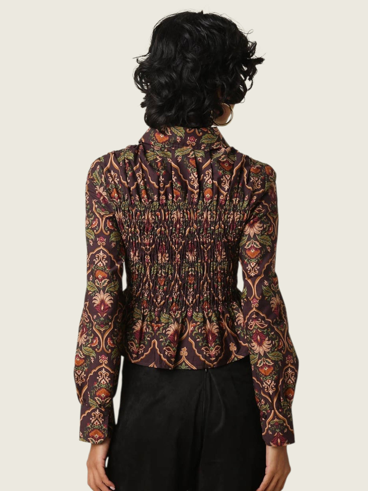 Nessa Paisley Smocked Blouse