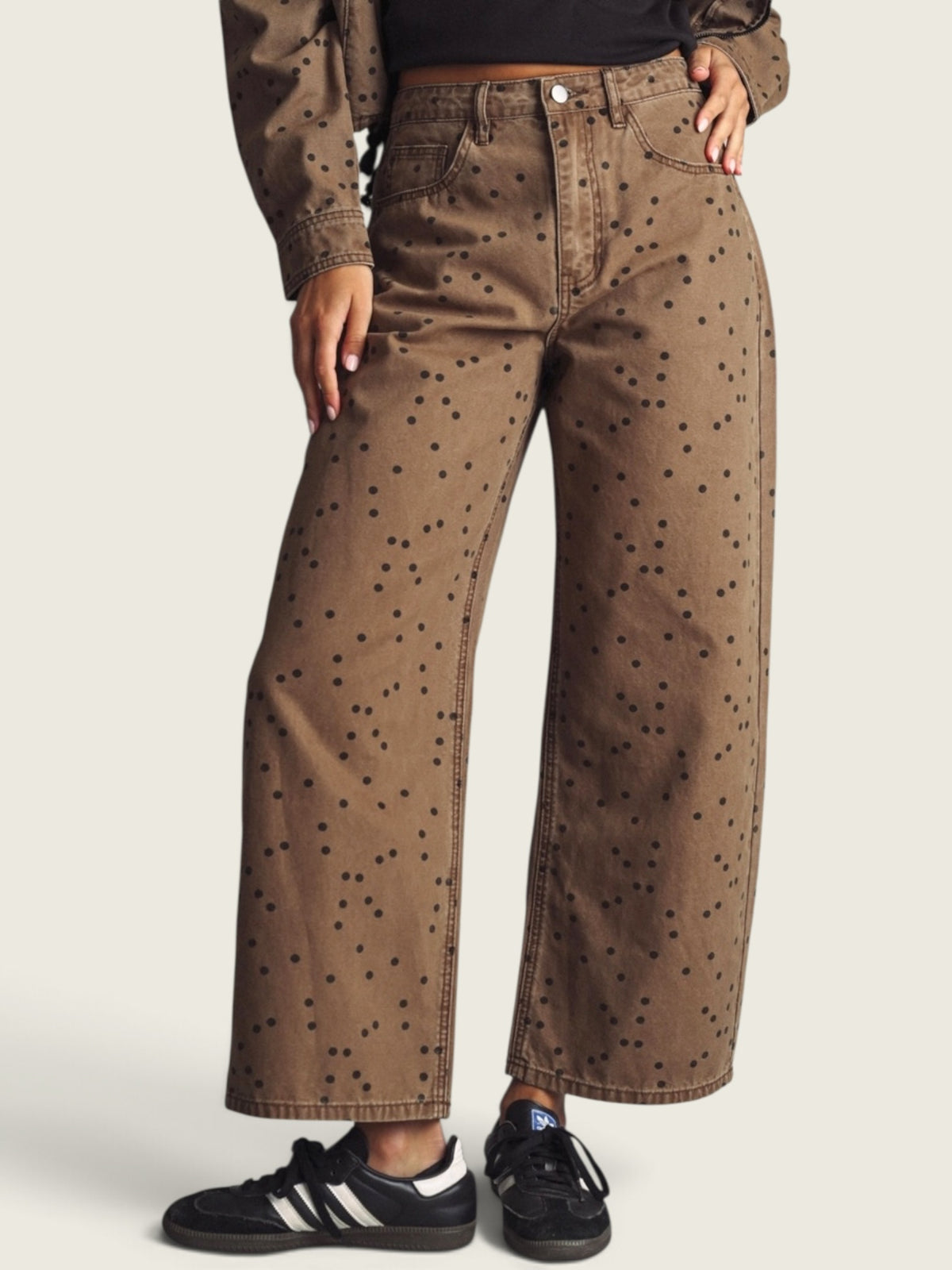 Polka Dot Barrel Pants