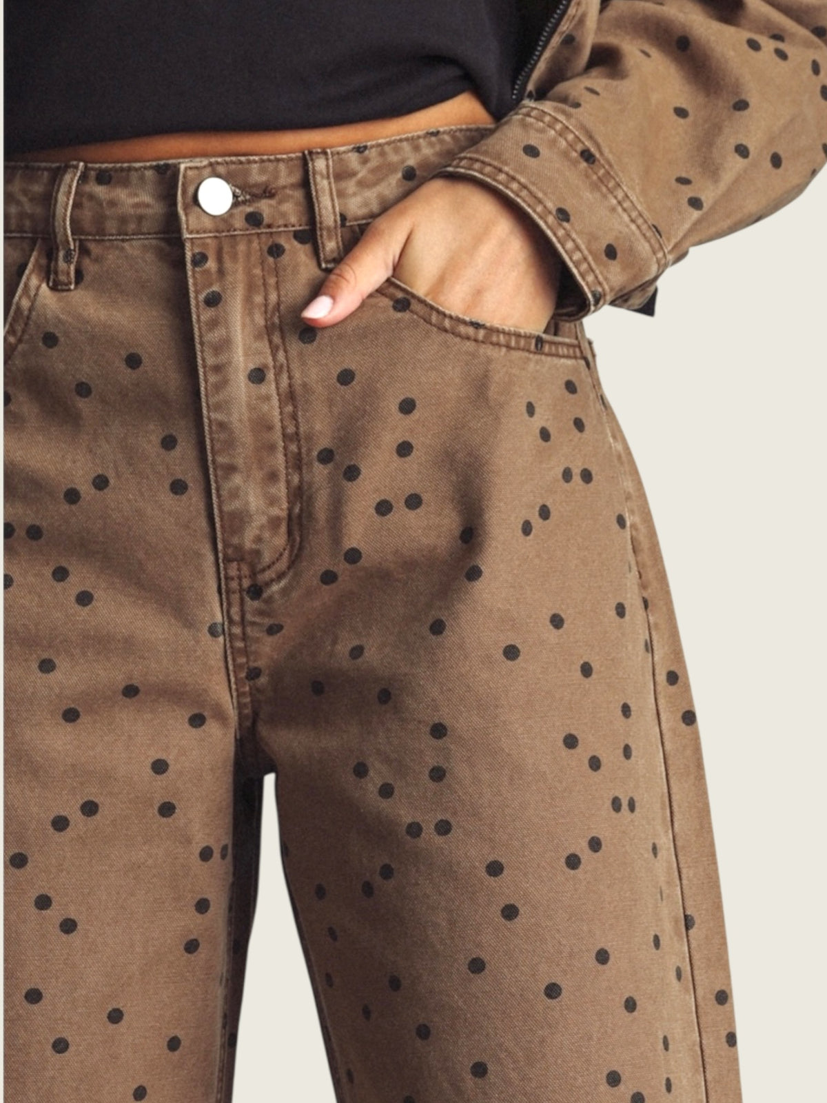 Polka Dot Barrel Pants