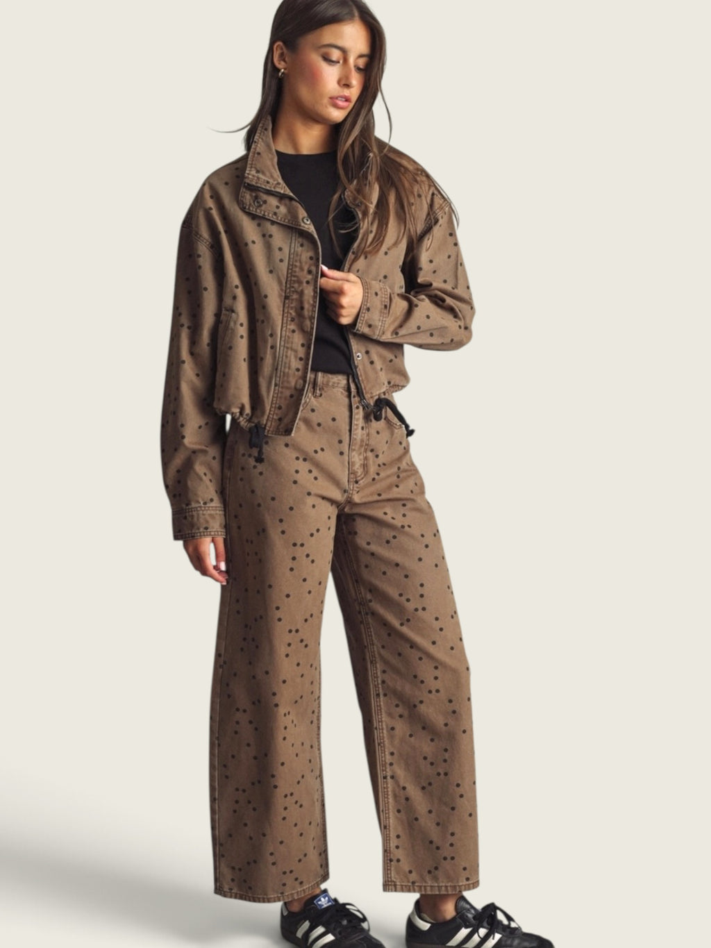 Polka Dot Barrel Pants