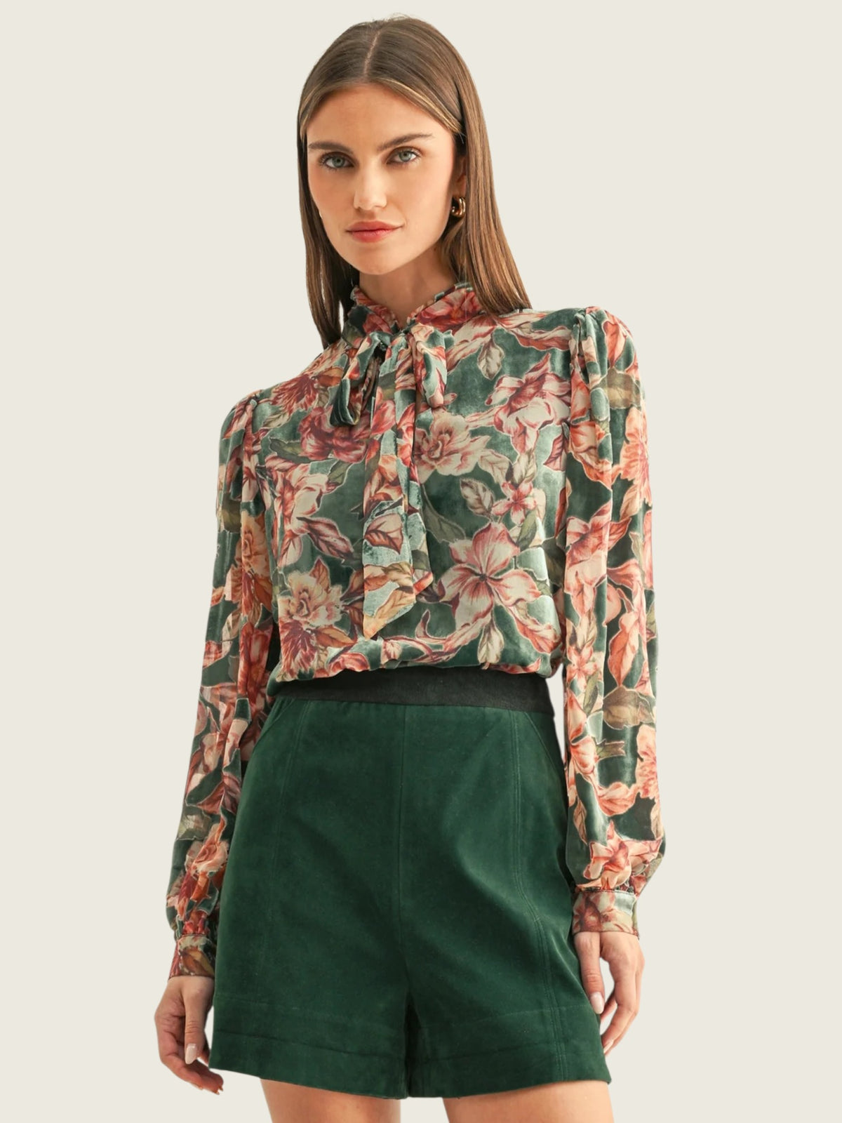 Scarlett Burnout Velvet Blouse