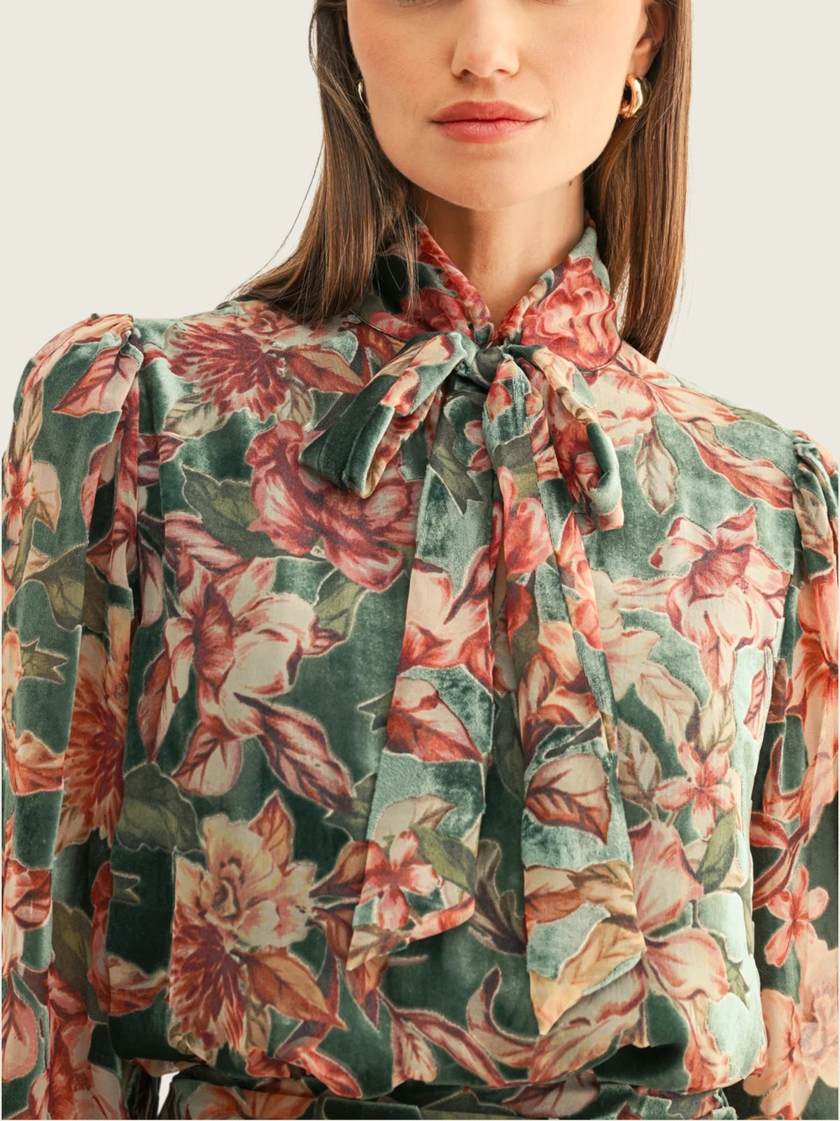 Scarlett Burnout Velvet Blouse