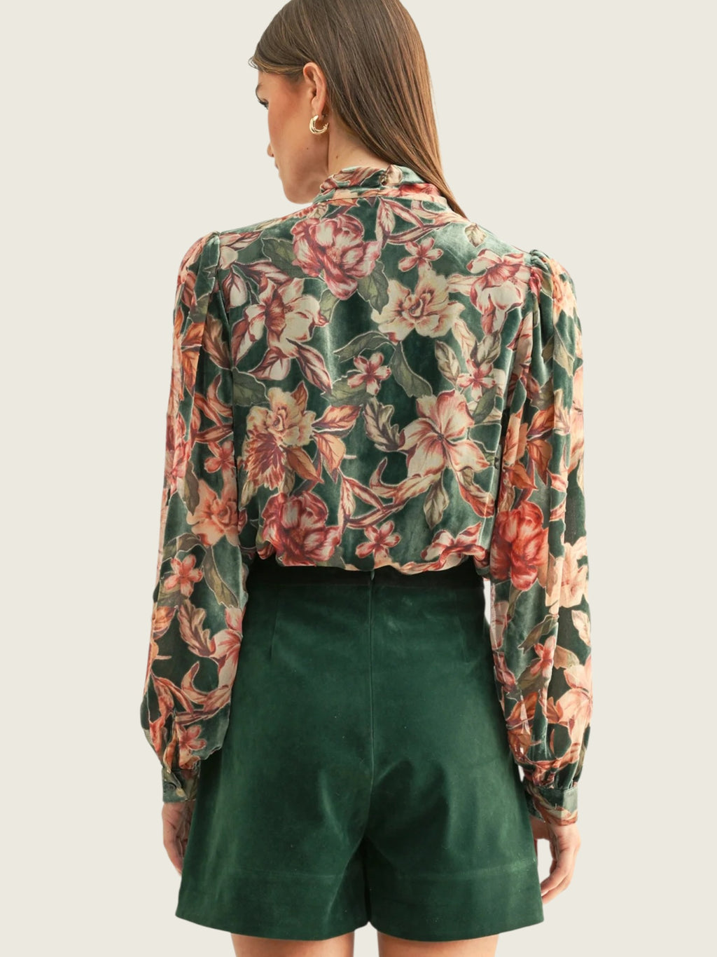 Scarlett Burnout Velvet Blouse