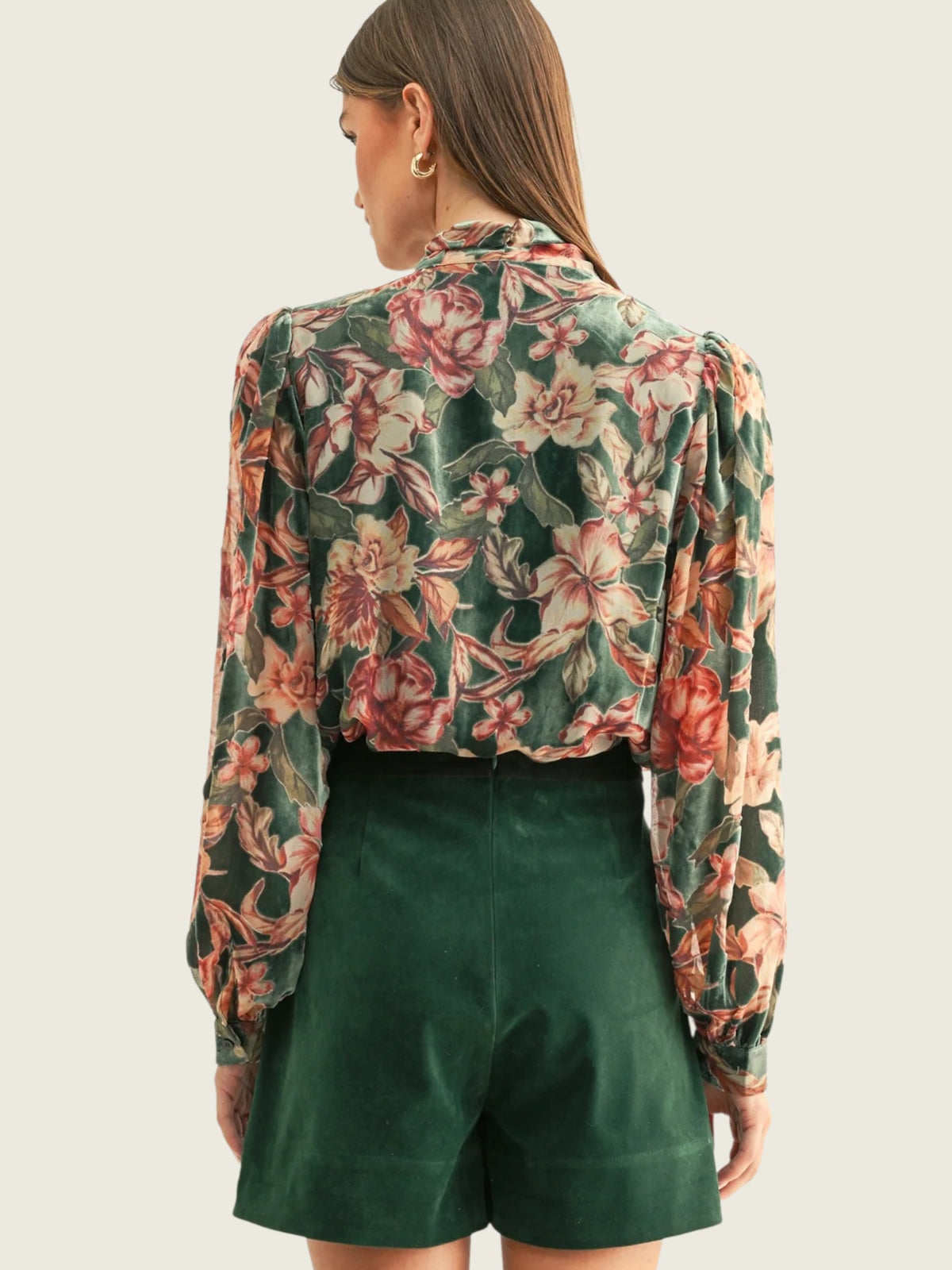 Scarlett Burnout Velvet Blouse
