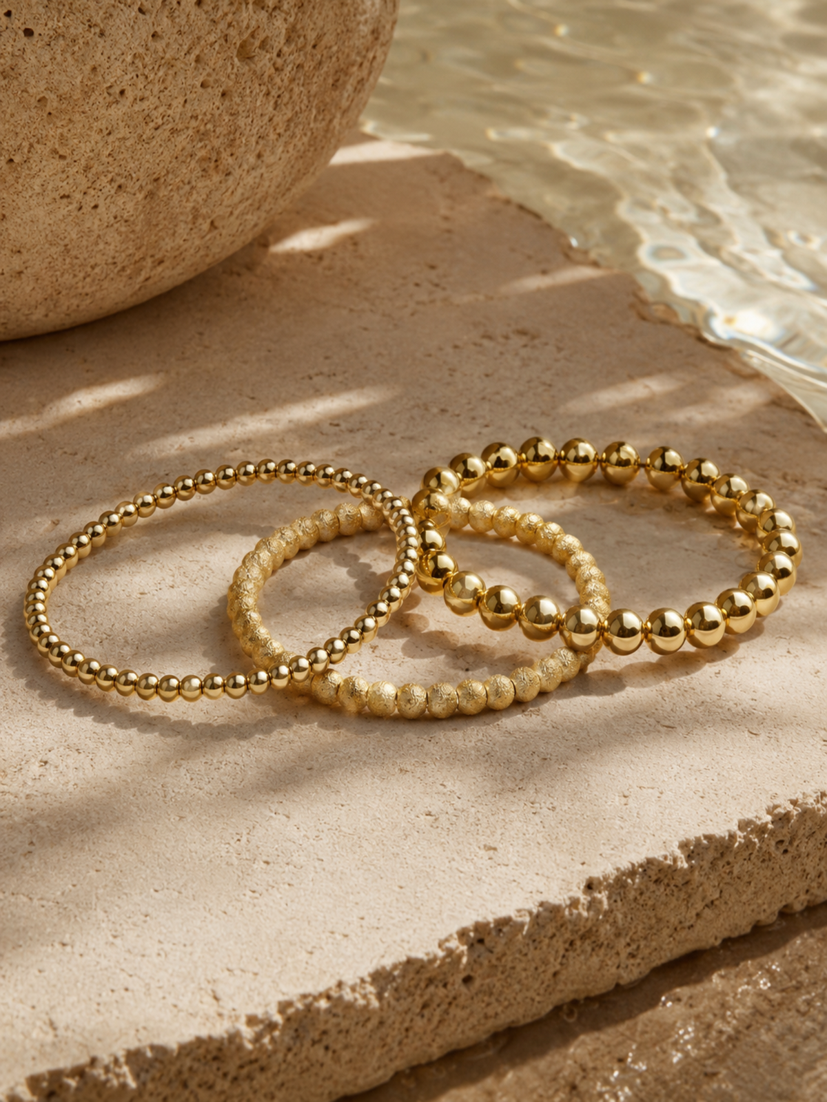 6mm Gold Stacking Bracelet - Smooth